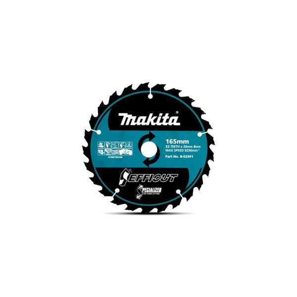 EFFICUT 165MM X 20 X 25T TCT SAW BLADE