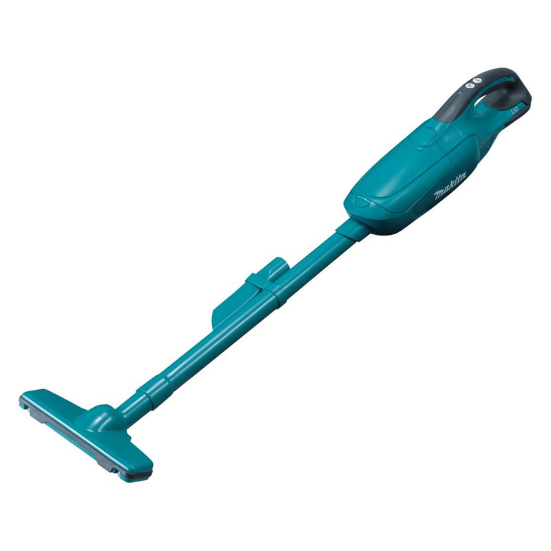 Makita 18V Stick Vacuum, Push Button Switch, Disposable Dust Bag, Teal Housing  - Tool Only