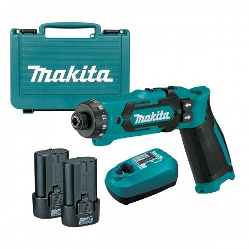 Makita 7.2V Pen Driver Drill Kit - Includes 2 x 1.5Ah Batteries, Charger & Carry Bag