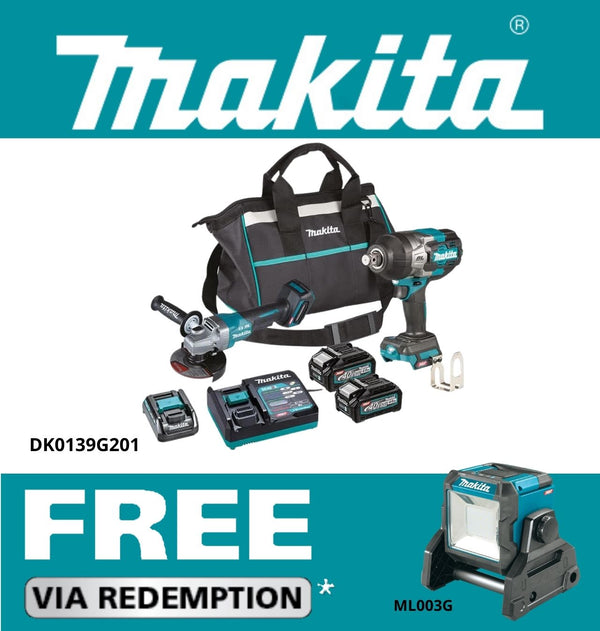 Makita 40V Max XGT 4.0Ah Cordless Brushless 2 Piece Combo Kit DK0139G201