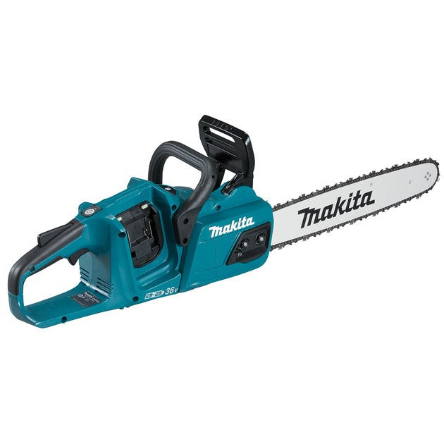 Makita 18Vx2 400mm BRUSHLESS Chainsaw with captive nuts Kit  - Includes 2 x 5.0Ah Batteries & Dual Port Rapid Charger DUC405PT2