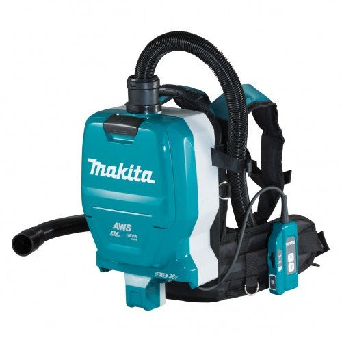 Makita 18Vx2 BRUSHLESS AWS Backpack Vacuum - Tool Only DVC265ZXU