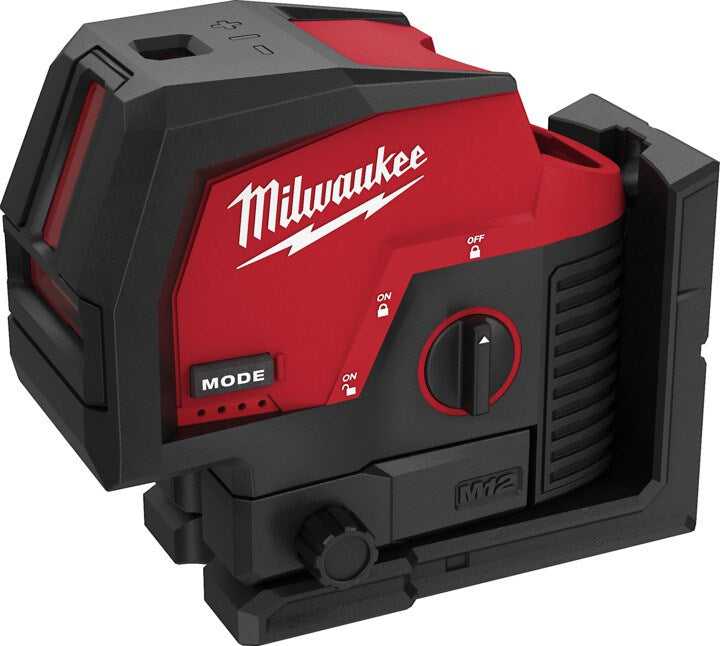 Milwaukee M12â„¢ Cross Line + 2 Plumb Laser (Tool Only)