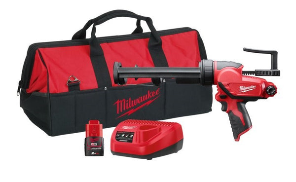 Milwaukee M12â„¢ 310ml Caulk and Adhesive Gun Kit (2x 2.0Ah)