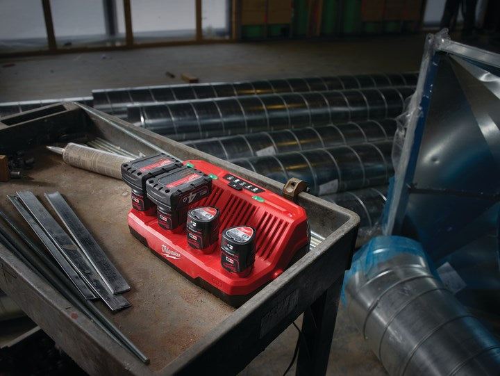 Milwaukee M12â„¢ Four Bay Sequential Charger