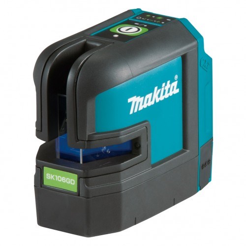 Makita 12V Max GREEN 4 Point Cross Line Laser (Lines - 1 Vertical, 1 Horizontal) - Tool Only SK106GDZ