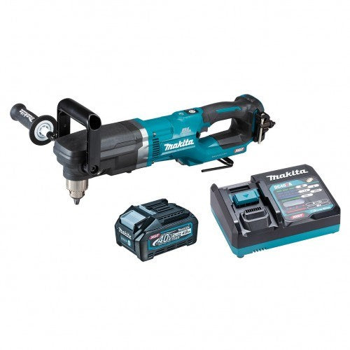 Makita 40V Max BRUSHLESS Right Angle Drill - Includes 1 x 4.0Ah Batteries, Single Port Rapid Charger