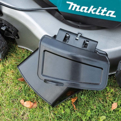 Makita 18Vx2 BRUSHLESS Self-Propelled 534mm (21"") Lawn Mower Kit, Heavy Duty Steel Deck - Includes 4 x 5.0Ah Batteries  & Dual Port Rapid Charger" DLM536PT4X