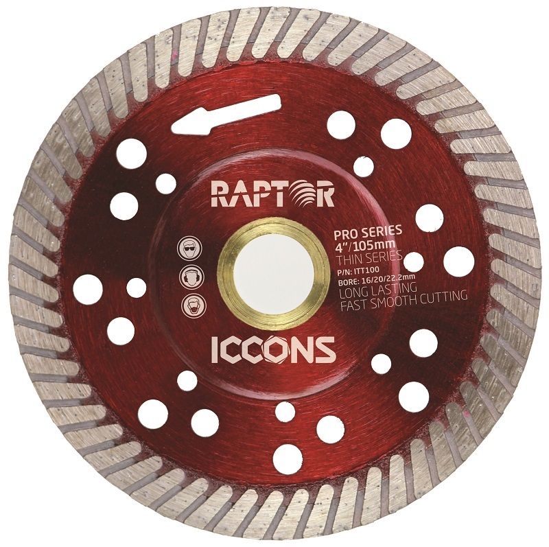 ICCONS DIAMOND BLADE TURBO THIN 125MM BLADE RED ITT125 - Toolup Australia
