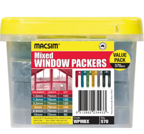 WINDOW PACKERS MIXED BUCKET OF 570 - Toolup Australia