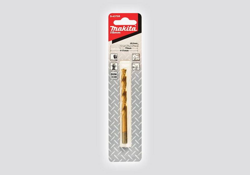 HSS-TIN METAL DRILL BITS 4 X 75MM 2PC - Toolup Australia