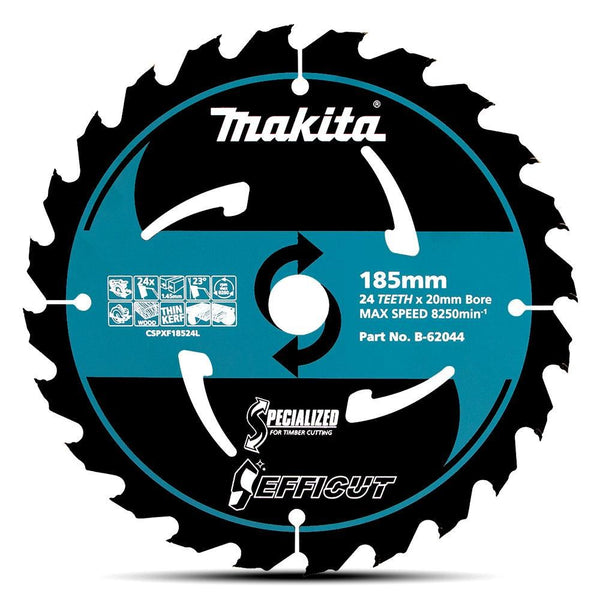 EFFICUT TCT SAW BLADE 185MM X 20 X 24T - Toolup Australia
