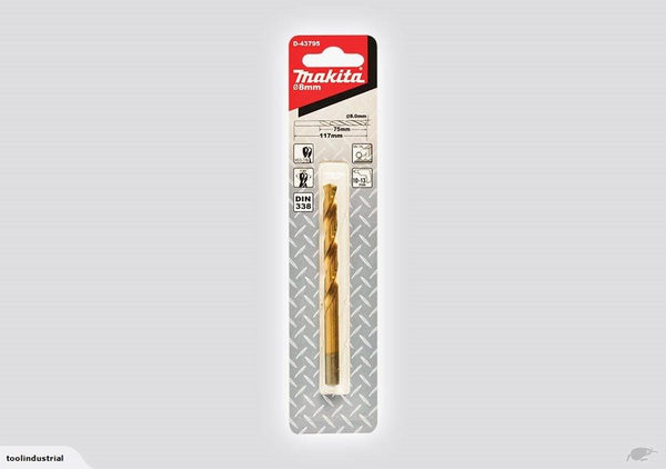 HSS-TIN METAL DRILL BITS 12.5 X151MM 1PC - Toolup Australia