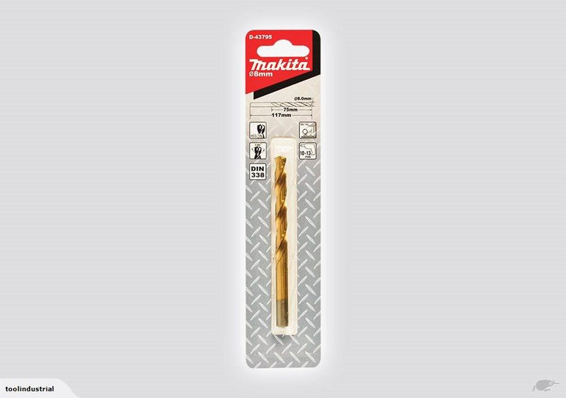 HSS-TIN METAL DRILL BITS 12.5 X151MM 1PC - Toolup Australia