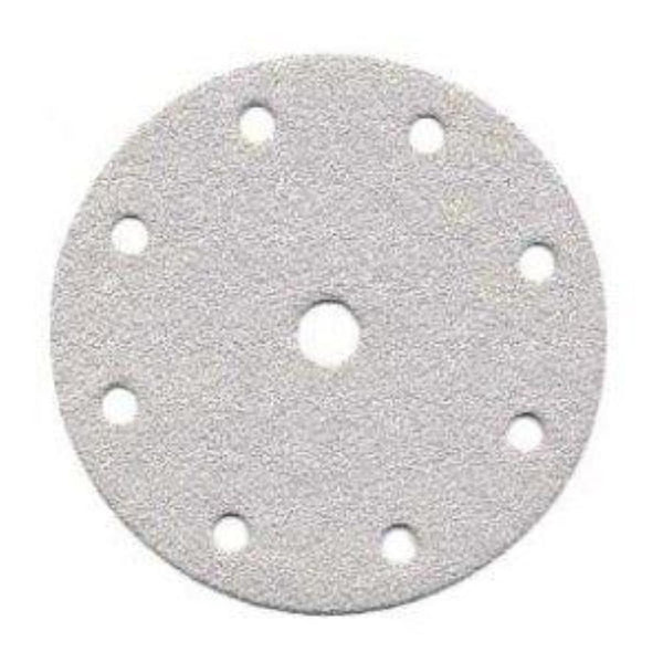 SANDING DISC WHITE 150MM/60# PUNCHED X10 - Toolup Australia