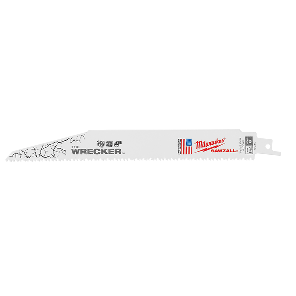 Milwaukee The Wrecker™ General Purpose SAWZALL™  Blade 230mm 7/11TPI Pkt 100 48008706A - Toolup Australia