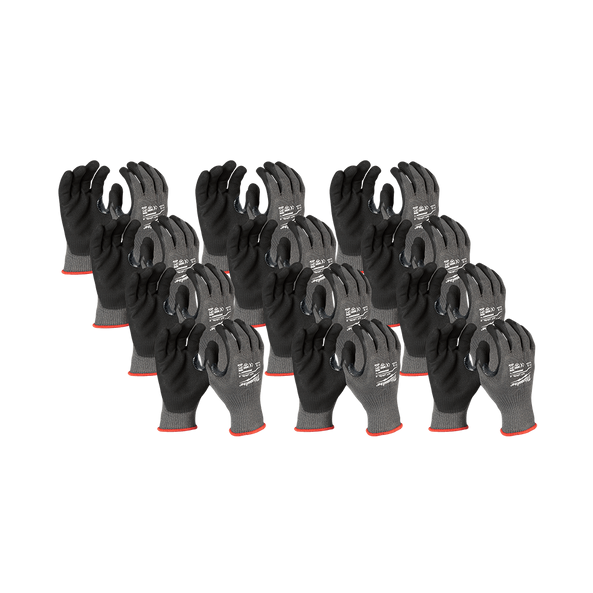 Milwaukee Cut 5(E) Nitrile Dipped Gloves L - BULK 12pk 48228952A - Toolup Australia