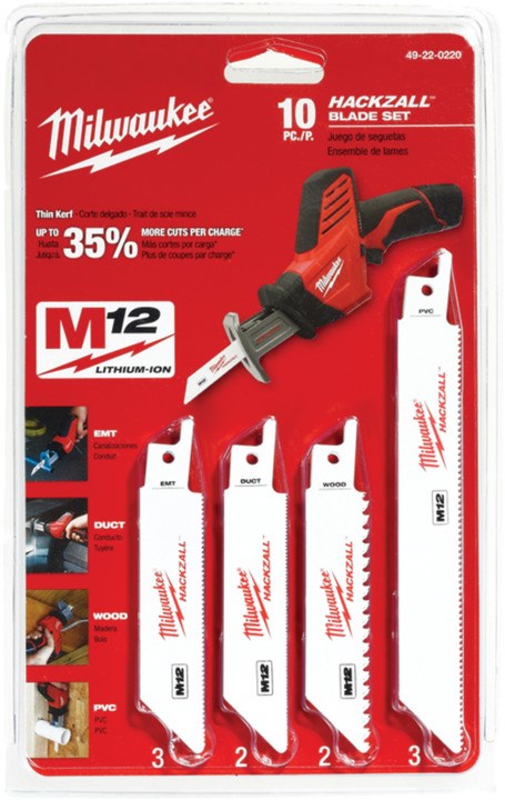 Milwaukee HACKZALL® General Purpose Kit 10 Pce 49220220 - Toolup Australia