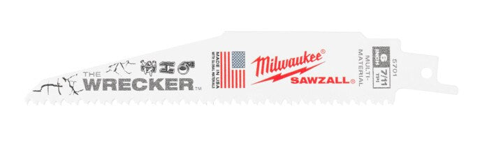 Milwaukee The Wrecker™ General Purpose SAWZALL™  Blade 150mm 7/11TPI Pkt 5 48005701 - Toolup Australia