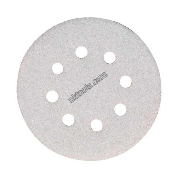 SANDING DISC WHITE 125MM/240#PUNCHED X10