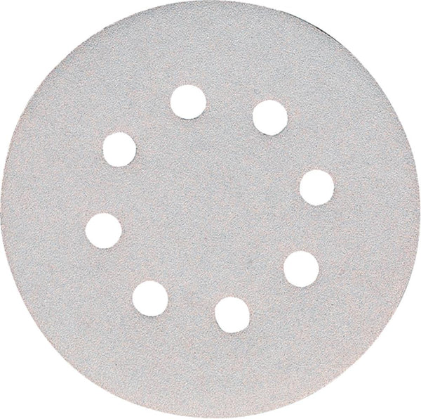 SANDING DISC WHITE 125MM/80# PUNCHED X50