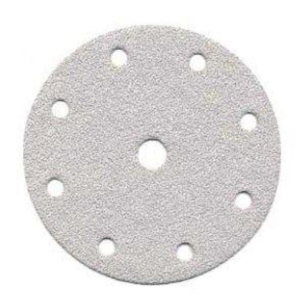 SANDING DISC WHITE 150MM/60# PUNCHED X10