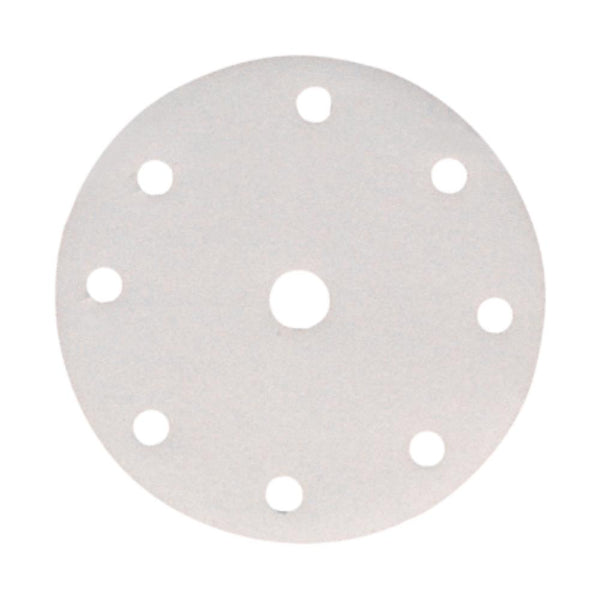 SANDING DISC WHITE 150MM/120#PUNCHED X10