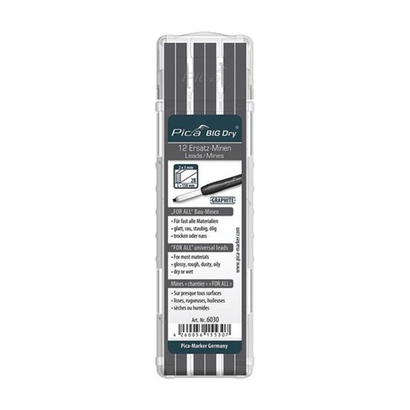 Pica 6030 2 x 5mm Big Dry Graphite Lead Refills 12/pk - Toolup Australia