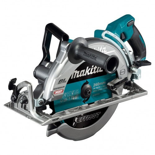 Makita 40V Max BRUSHLESS 260mm (10-1/4")  Rear Handle Saw Kit - Includes 5.0Ah Battery & Single Port Rapid Charger RS002GT101