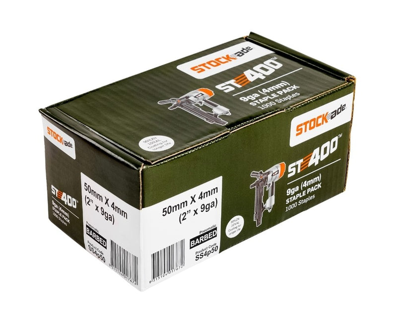 STOCKADE ST400 50MM BARBED STAPLES 12454 - Toolup Australia