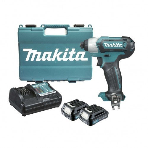 Makita 12V Max Impact Driver Kit - Includes 2 x 1.5Ah Batteries, Charger & Case TD110DWYE