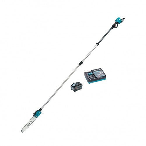 Makita 40V Max BRUSHLESS 300mm Telescopic Pole Saw Kit - Includes 5.0Ah Battery & Single Port Rapid Charger UA004GT101