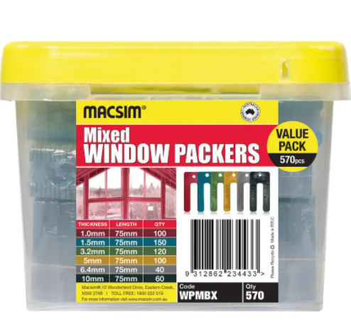 WINDOW PACKERS MIXED BUCKET OF 570